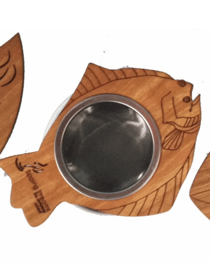 Sipping Streams Halibut Wooden Tea Infuser – Handcrafted Wooden Infuser (12/Case)